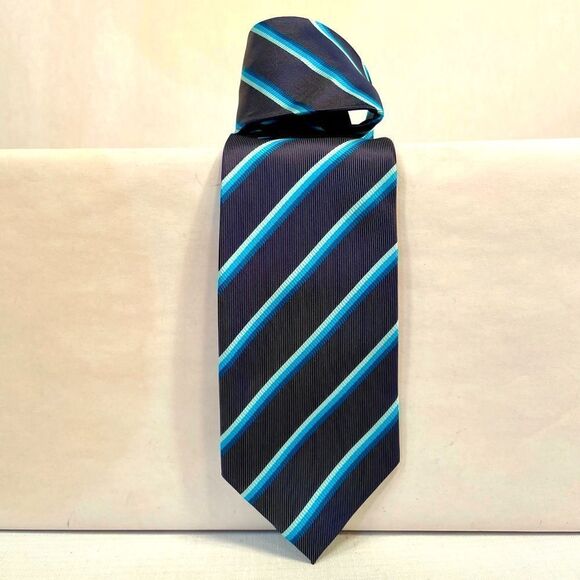 BLUE DAVID TAYLOR COLLECTION TIE 61” LENGTH - Picture 1 of 3